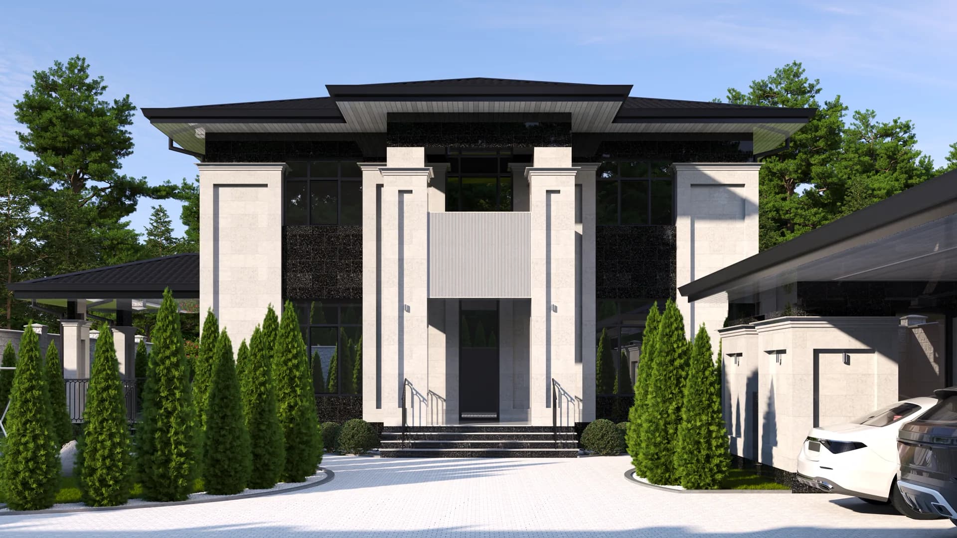 Minimalist Bereke Group house with a clean facade solution