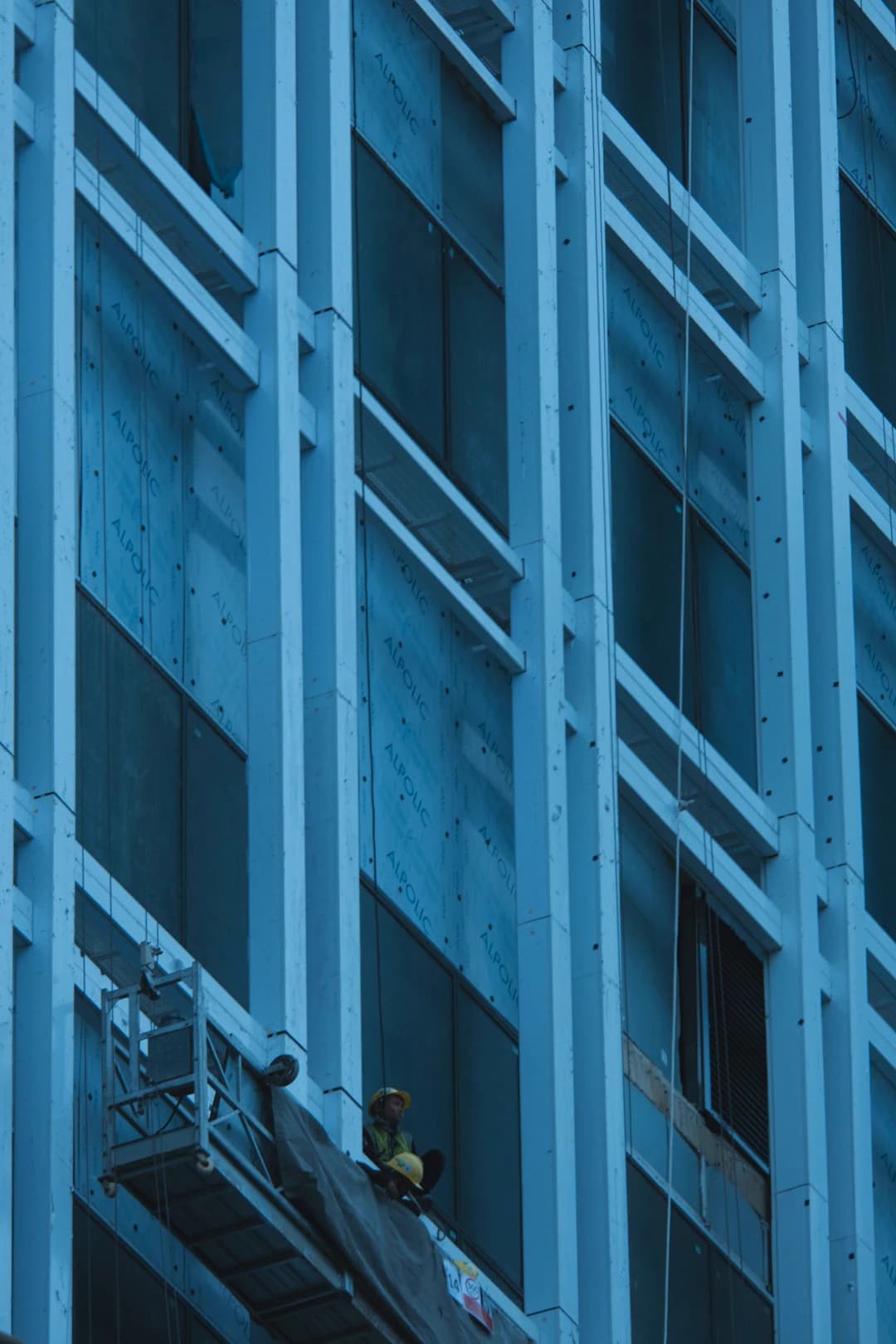 Facade system installation on a Bereke Group site