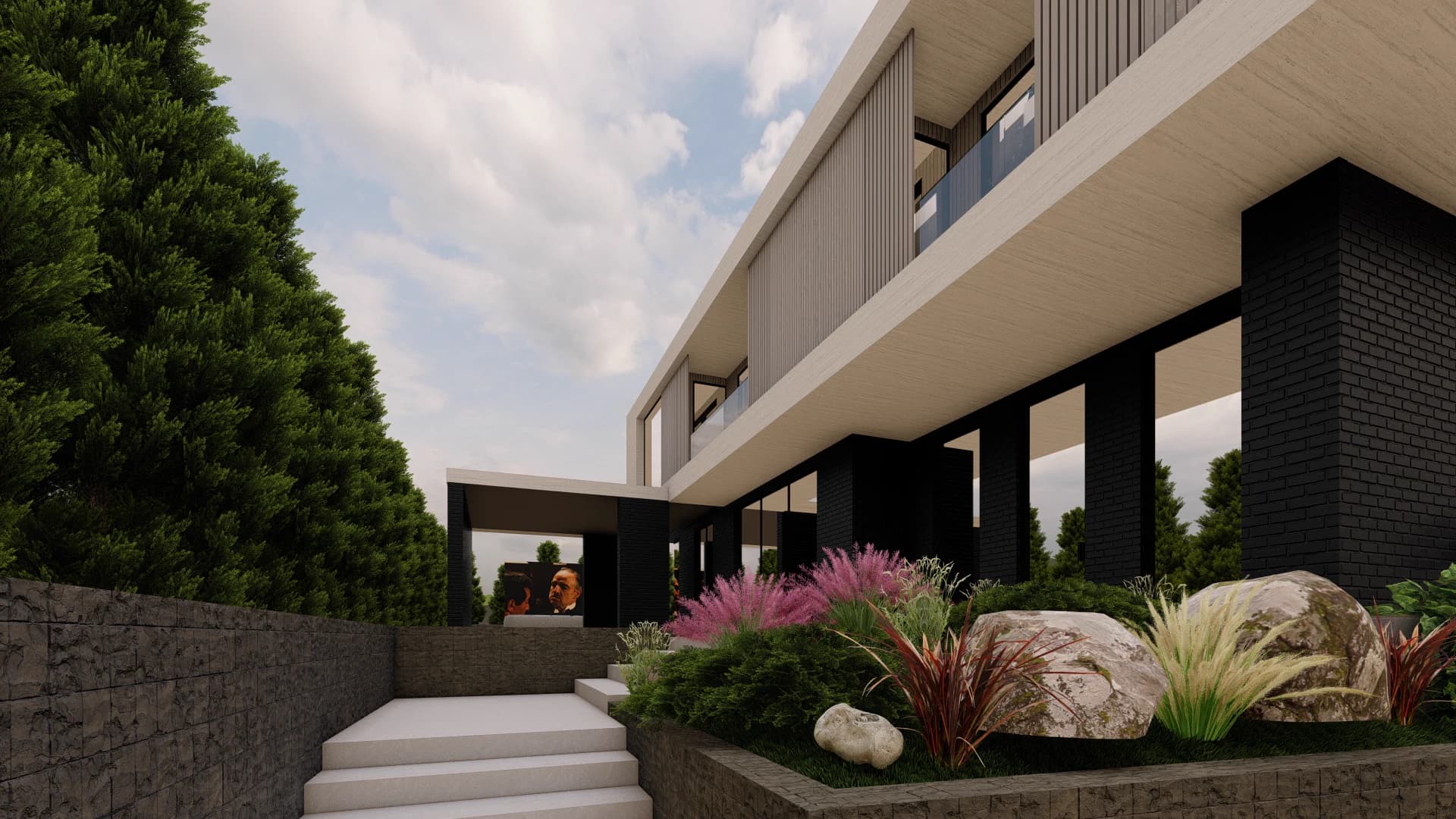 Рендер мастер-спальни дома Berlin