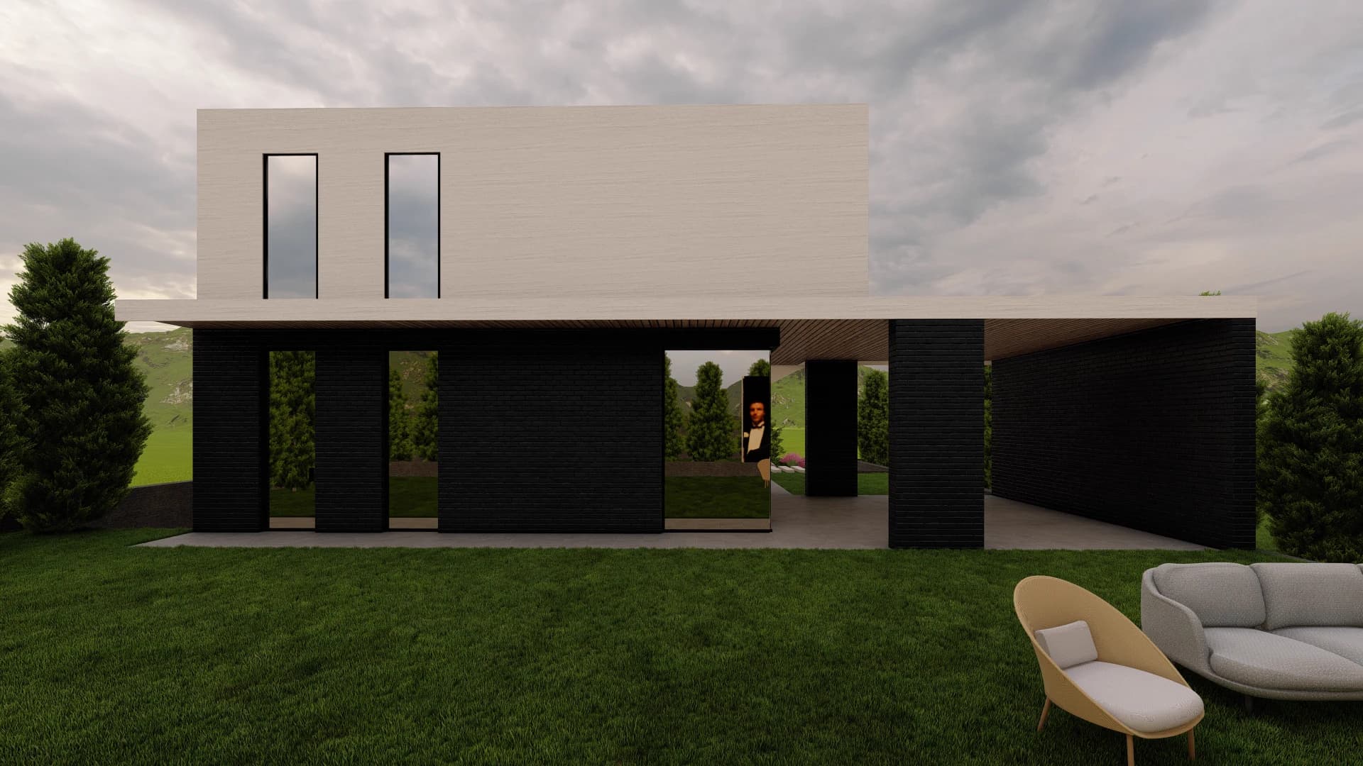 Рендер второй ванной комнаты или санузла дома Berlin