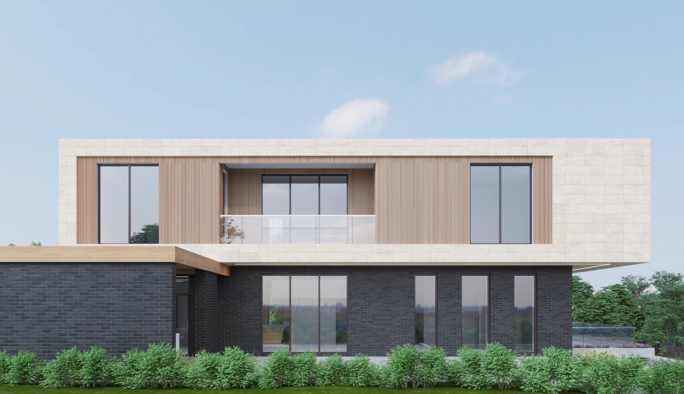 Общий архитектурный рендер дома Berlin