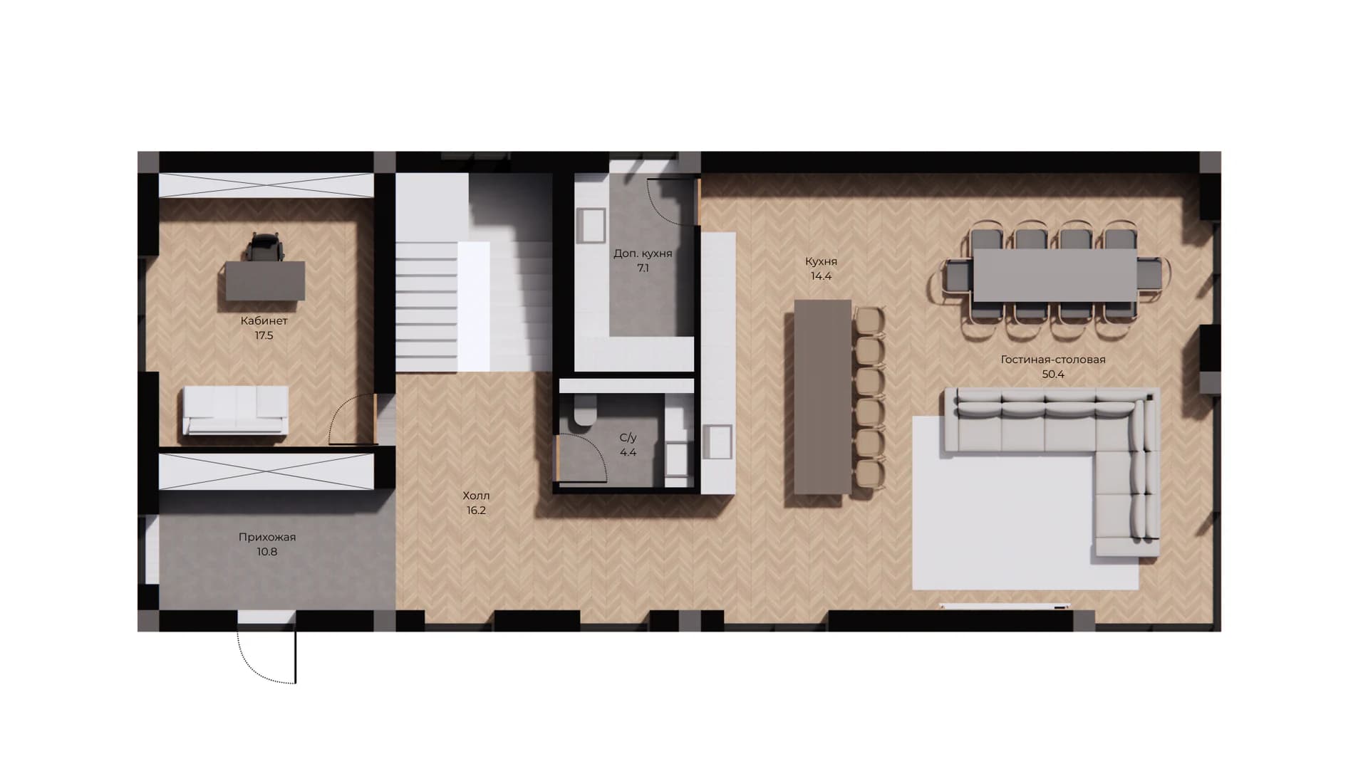 Планировка первого этажа проекта Melbourne